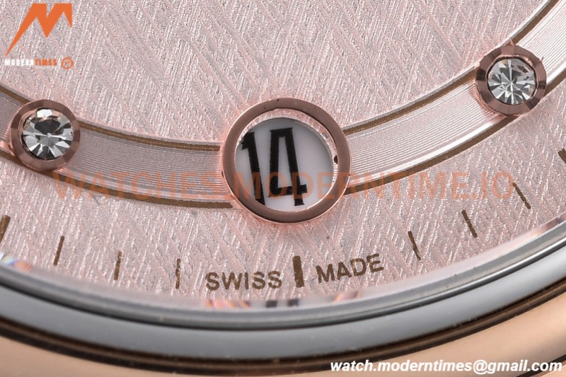 Omega - De Ville Prestige Ladies 32.7mm SS/RG Pink Textured GDF MY8215