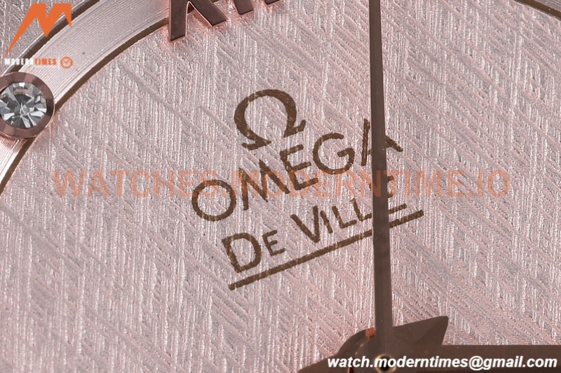 Omega - De Ville Prestige Ladies 32.7mm SS/RG Pink Textured GDF MY8215