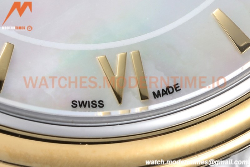 Omega - De Ville Prestige Ladies 32.7mm SS/YG White MOP GDF MY8215