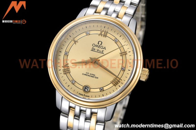 Omega - De Ville Prestige Ladies 32.7mm SS/YG Gold GDF MY8215