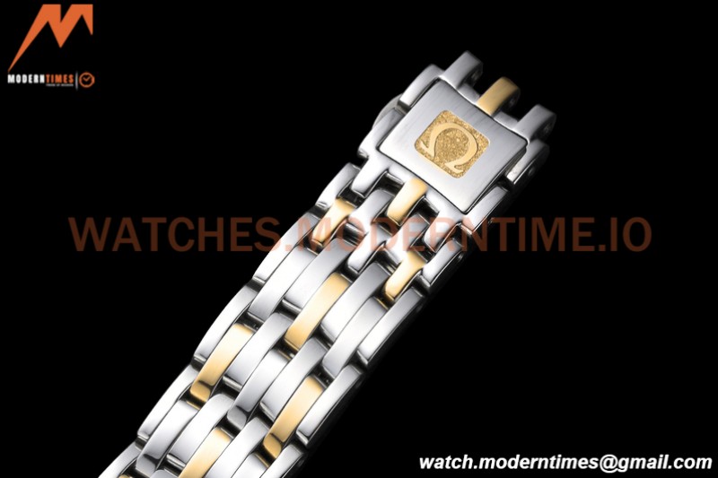 Omega - De Ville Prestige Ladies 32.7mm SS/YG White Textured GDF MY8215