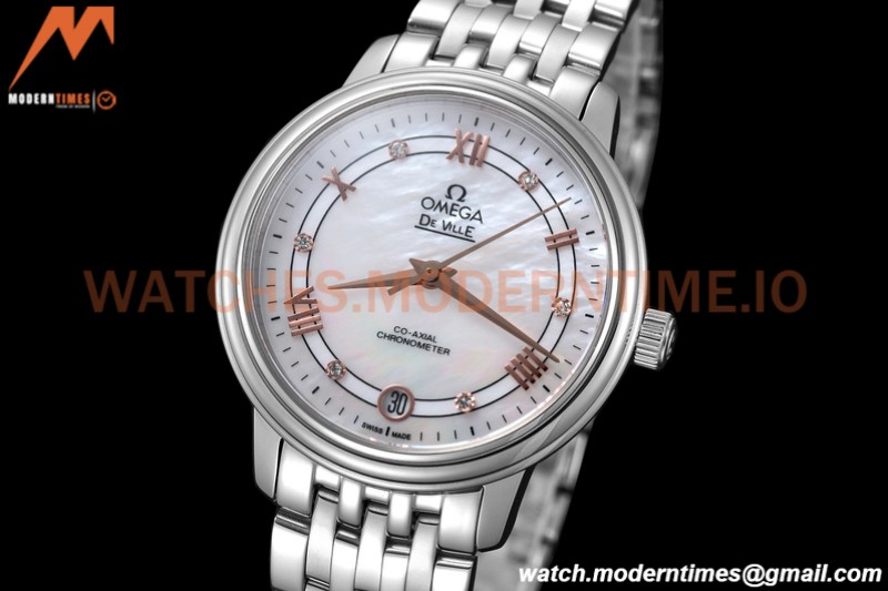 Omega - De Ville Prestige Ladies 32.7mm SS/SS White MOP GDF MY8215