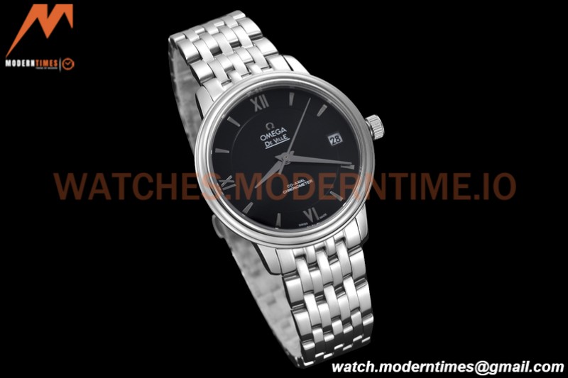 Omega - De Ville Prestige Ladies 32.7mm SS/SS Black GDF MY8215