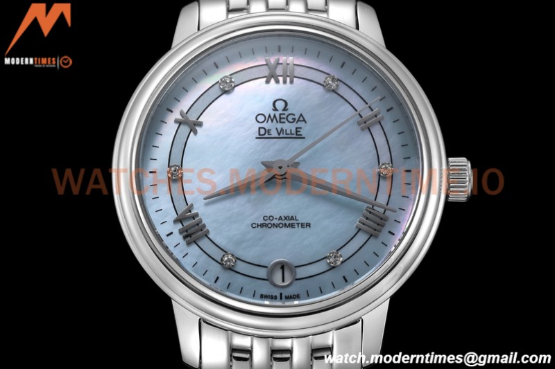 Omega - De Ville Prestige Ladies 32.7mm SS/SS Ice Blue GDF MY8215