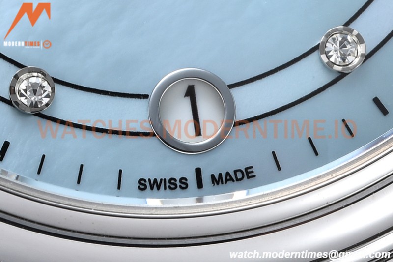 Omega - De Ville Prestige Ladies 32.7mm SS/SS Ice Blue GDF MY8215