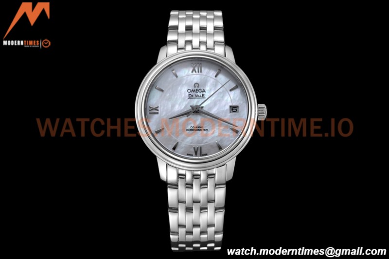 Omega - De Ville Prestige Ladies 32.7mm SS/SS White SS Mop GDF MY8215