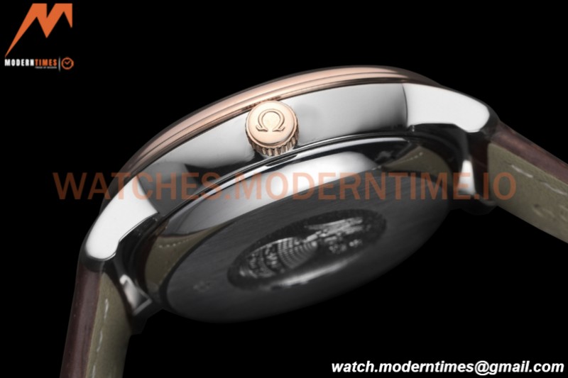 Omega - De Ville Prestige Ladies 32.7mm RG/LE Pink Textured GDF MY8215