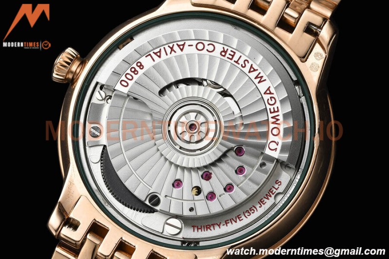 Omega - De Ville Prestige Ladies 34mm RG/RG Dia/Rmn Brown VSF A8800