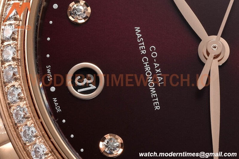 Omega - De Ville Prestige Ladies 34mm RG/RG Dia/Rmn Brown VSF A8800