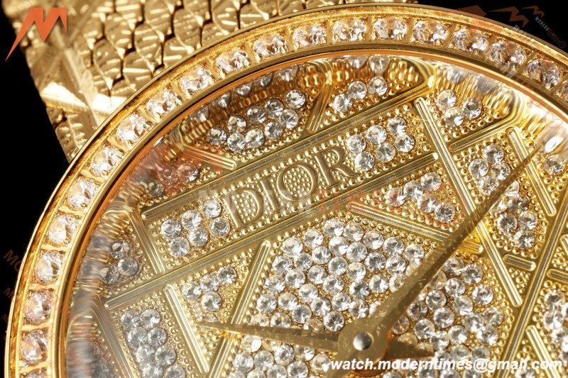 Dior - La D DE Dior 25mm Dia YG/YG  Diamond Dial K11F Quartz