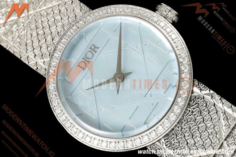 Dior - La D DE Dior 25mm Dia SS/SS Blue Mother-of-Pearl Dial K11F Quartz