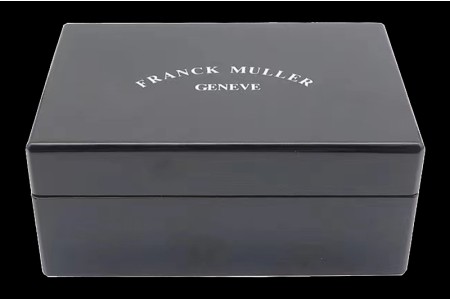 Franck Muller - Large Size Black Wooden Box Set with Full Set of Leather Clip, Pamphlet and Card