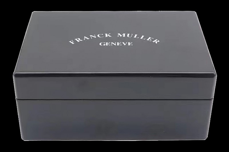 Franck Muller - Large Size Black Wooden Box Set with Full Set of Leather Clip, Pamphlet and Card