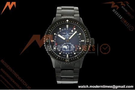 Blancpain - Fifty Fathoms 5054 Bathyscaphe Complete Calendar Moon Phases Black Ceramic Sunburst Blue DDDF A6654