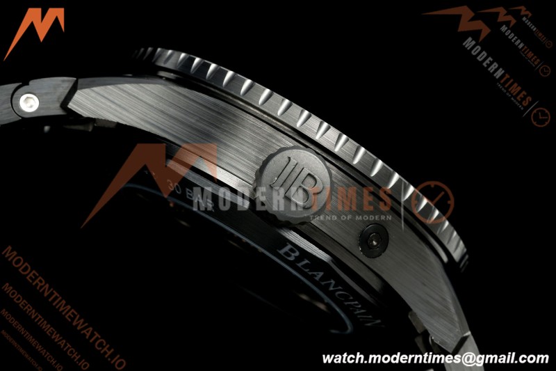 Blancpain - Fifty Fathoms 5054 Bathyscaphe Complete Calendar Moon Phases Black Ceramic Sunburst Blue DDDF A6654