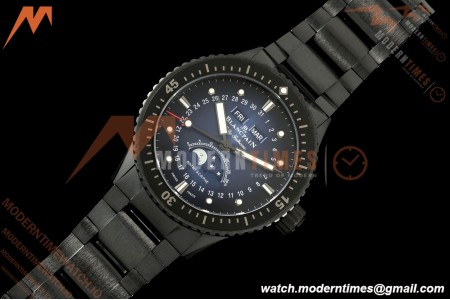 Blancpain - Fifty Fathoms 5054 Bathyscaphe Complete Calendar Moon Phases Black Ceramic Sunburst Blue DDDF A6654