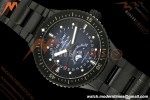 Blancpain - Fifty Fathoms 5054 Bathyscaphe Complete Calendar Moon Phases Black Ceramic Sunburst Blue DDDF A6654