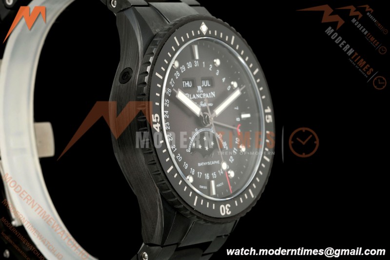 Blancpain - Fifty Fathoms 5054 Bathyscaphe Complete Calendar Moon Phases Black Ceramic Black Dial DDDF A6654  | 블랑팡 - 피프티 패덤즈 5054 바티스카프 컴플리트 캘린더 문페이즈 블랙 세라믹 블랙 다이얼 DDDF A6654