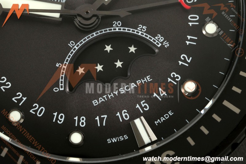 Blancpain - Fifty Fathoms 5054 Bathyscaphe Complete Calendar Moon Phases Black Ceramic Black Dial DDDF A6654  | 블랑팡 - 피프티 패덤즈 5054 바티스카프 컴플리트 캘린더 문페이즈 블랙 세라믹 블랙 다이얼 DDDF A6654