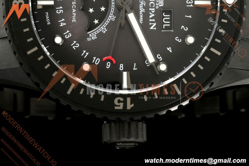 Blancpain - Fifty Fathoms 5054 Bathyscaphe Complete Calendar Moon Phases Black Ceramic Black Dial DDDF A6654  | 블랑팡 - 피프티 패덤즈 5054 바티스카프 컴플리트 캘린더 문페이즈 블랙 세라믹 블랙 다이얼 DDDF A6654