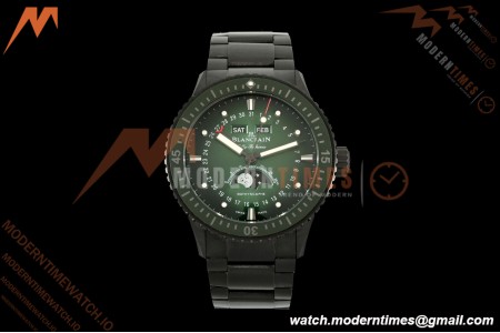 Blancpain - Fifty Fathoms 5054 Bathyscaphe Complete Calendar Moon Phases Black Ceramic Green Dial DDDF A6654