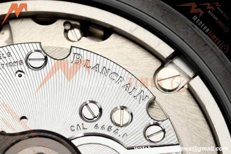 Blancpain - Fifty Fathoms 5054 Bathyscaphe Complete Calendar Moon Phases Black Ceramic Green Dial DDDF A6654 | 블랑팡 - 피프티 패덤즈 5054 바티스카프 컴플리트 캘린더 문페이즈 블랙 세라믹 그린 다이얼 DDDF A6654