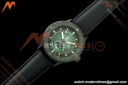 Blancpain - Fifty Fathoms 5054 Bathyscaphe Complete Calendar Moon Phases Black CER/NY Green Dial DDDF A6654