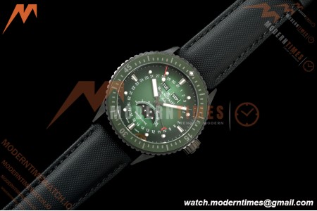 Blancpain - Fifty Fathoms 5054 Bathyscaphe Complete Calendar Moon Phases Black CER/NY Green Dial DDDF A6654