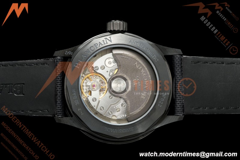 Blancpain - Fifty Fathoms 5054 Bathyscaphe Complete Calendar Moon Phases Black CER/NY Green Dial DDDF A6654