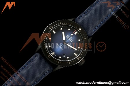 Blancpain - Fifty Fathoms 5000A 43.6mm Bathyscaphe Black Cer/NY Sunburst Blue DDDF A1315