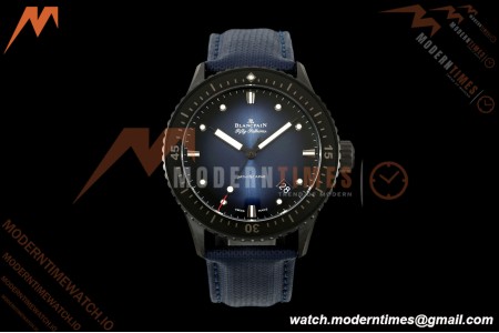 Blancpain - Fifty Fathoms 5000A 43.6mm Bathyscaphe Black Cer/NY Sunburst Blue DDDF A1315