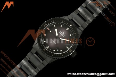Blancpain - Fifty Fathoms 5000 43.6mm Bathyscaphe Black Cer/Cer Sunburst Gray Dial DDDF A1315