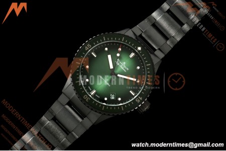 Blancpain - Fifty Fathoms 5000 43.6mm Bathyscaphe Green Cer/Cer Sunburst Green Dial DDDF A1315