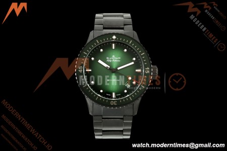 Blancpain - Fifty Fathoms 5000 43.6mm Bathyscaphe Green Cer/Cer Sunburst Green Dial DDDF A1315
