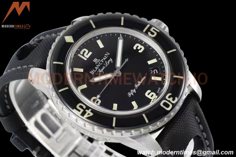 Blancpain - Fifty Fathoms Black SS/NY Black V2 ZF Asia 23J