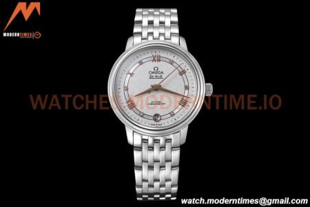 Omega - De Ville Prestige Ladies 32.7mm SS/SS White Textured GDF MY8215