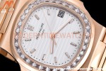 Patek Philippe - Nautilus Automatic 40mm 5711R Diamond RG/RG Wht/Dia PPF A324