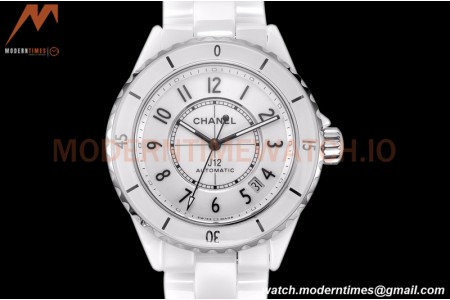 Chanel - J12 38MM Automatic White Cer/Cer BVF Cal 12.1