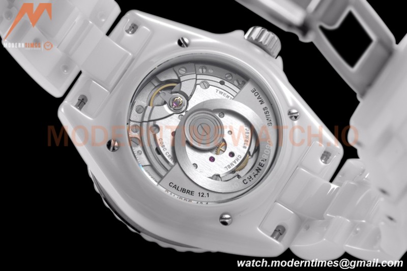Chanel - J12 38MM Automatic White Cer/Cer Wht/Dia BVF Cal 12.1