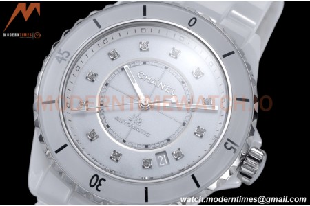 Chanel - J12 38MM Automatic White Cer/Cer Wht/Dia BVF Cal 12.1