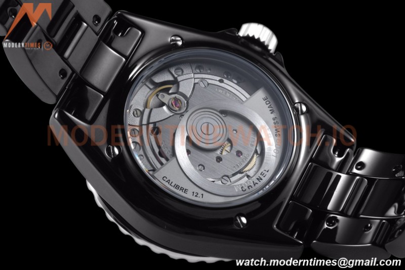 Chanel - J12 38MM Automatic Black Cer/Cer Blk/Dia BVF Cal 12.1