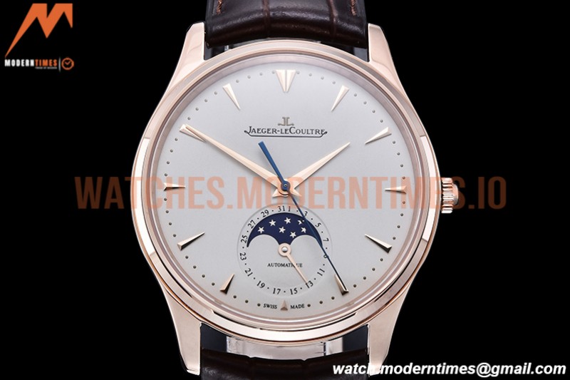Jaeger LeCoultre - Master Ultra Thin Moonphase RG/LE White ZF 1:1 MY9015