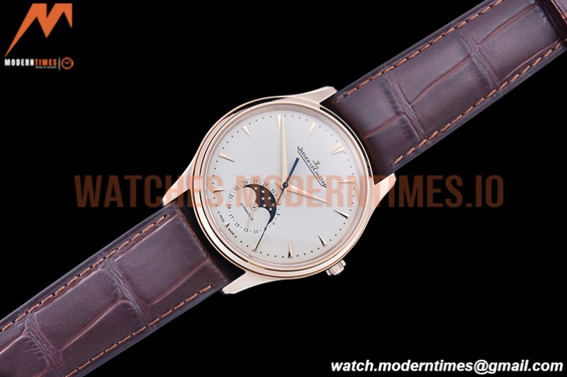 Jaeger LeCoultre - Master Ultra Thin Moonphase RG/LE White ZF 1:1 MY9015