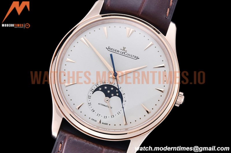 Jaeger LeCoultre - Master Ultra Thin Moonphase RG/LE White ZF 1:1 MY9015