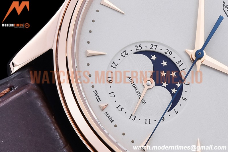 Jaeger LeCoultre - Master Ultra Thin Moonphase RG/LE White ZF 1:1 MY9015