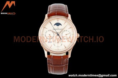 Jaeger LeCoultre - Master Ultra Thin Perp. Calendar RG/LE Beige VRF Cal.868.1