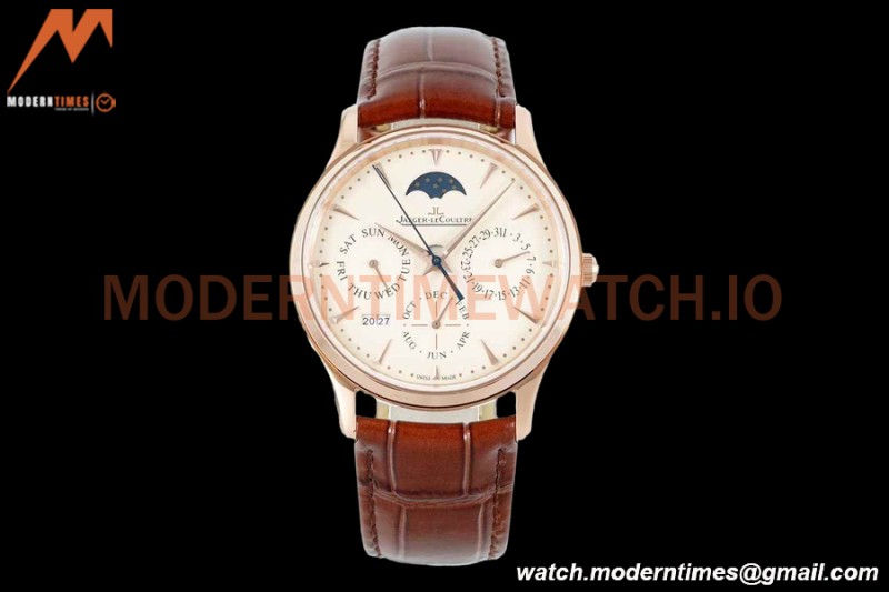 Jaeger LeCoultre - Master Ultra Thin Perp. Calendar RG/LE Beige VRF Cal.868.1