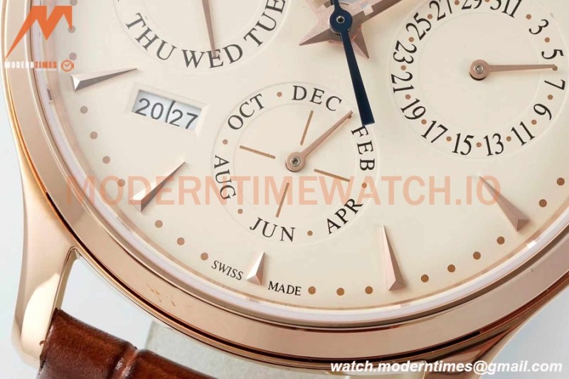 Jaeger LeCoultre - Master Ultra Thin Perp. Calendar RG/LE Beige VRF Cal.868.1