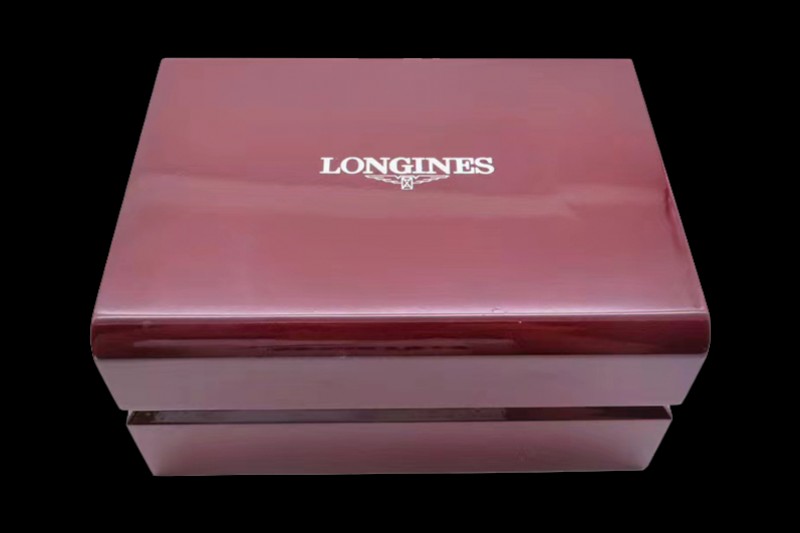 Longines - Red Wooden Watch Box Set with Full Set of Booklets and Card