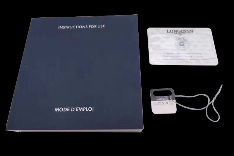 Longines - Red Wooden Watch Box Set with Full Set of Booklets and Card
